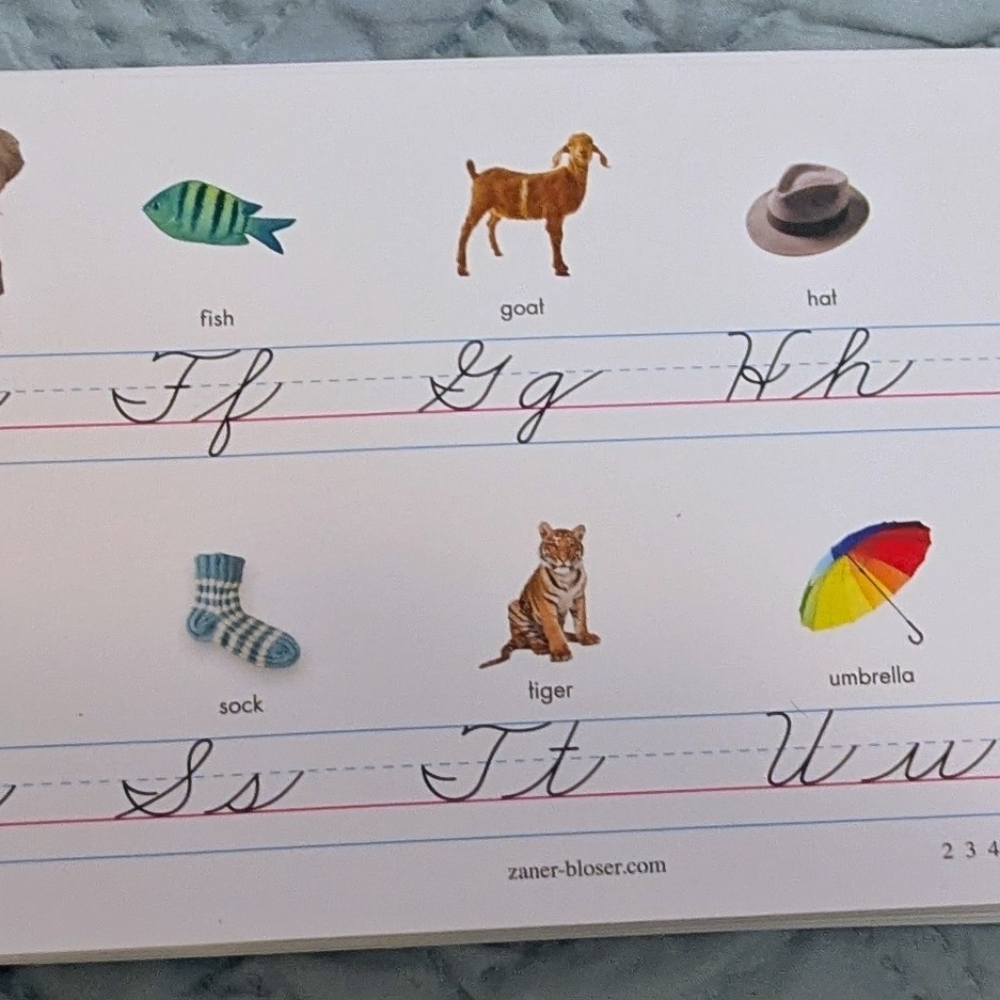 29 Zaner-Bloser Alphabet Practice Sheets Laminated